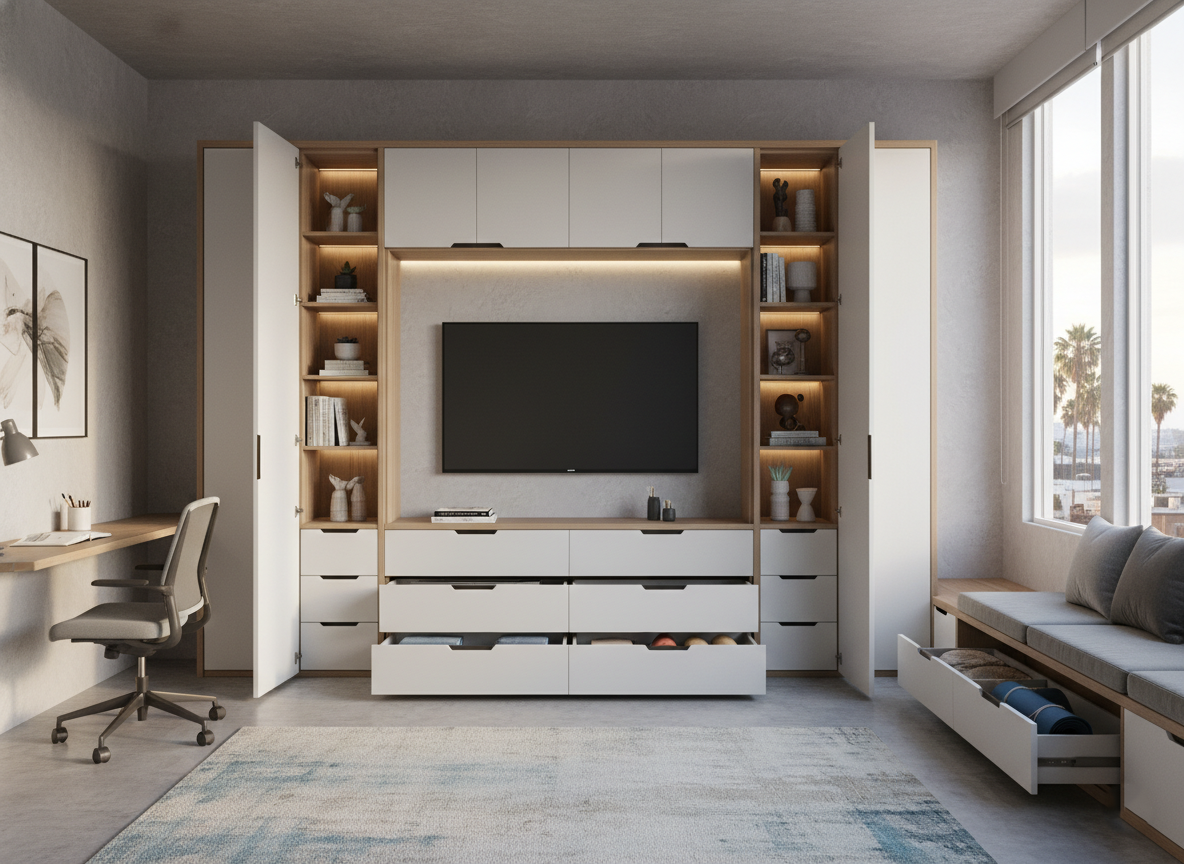 Horizontal Murphy Bed vs Hideaway Bed: Hidden Storage Features Compared