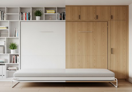 Horizontal Murphy Bed with Shelves vs Cabinet Integration: Storage Solutions Compared