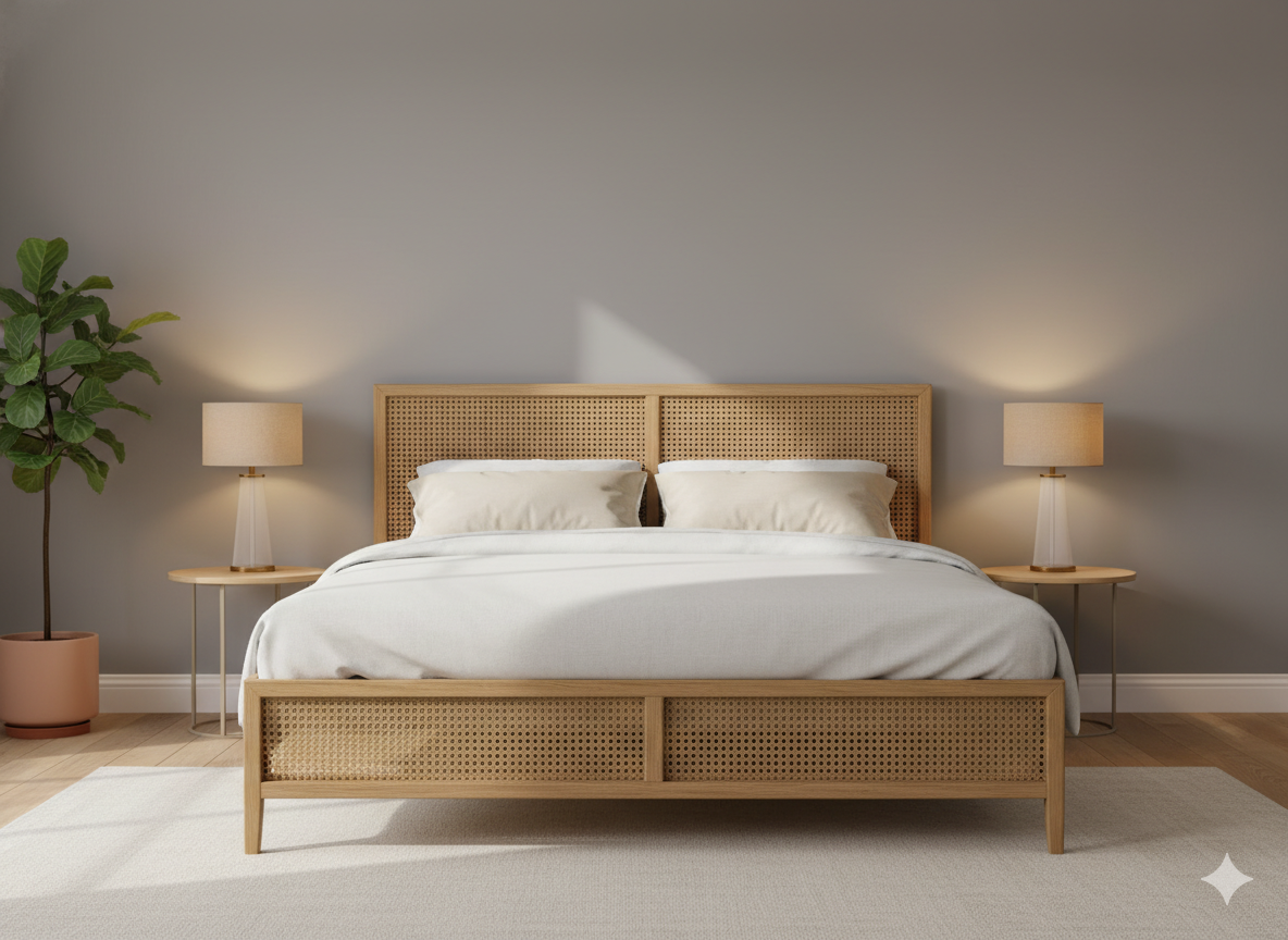 How to Make a Queen Rattan Bed Frame the Focal Point of Your Room | Yechen