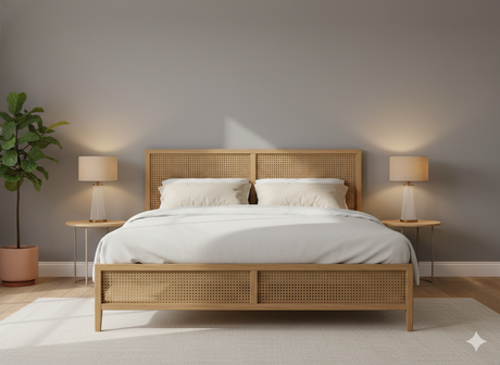 How to Make a Queen Rattan Bed Frame the Focal Point of Your Room | Yechen