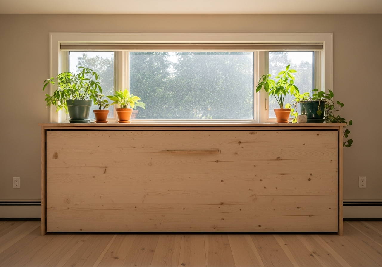 12 Ways a Horizontal Murphy Bed Makes Low Ceilings Feel Bigger
