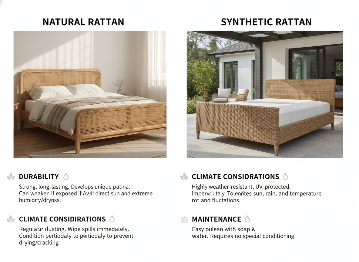 Natural Rattan vs Synthetic Rattan: A Side-by-Side Breakdown | Yechen