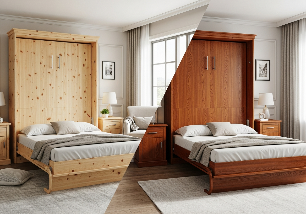 Pine vs. Oak for Horizontal Murphy Beds: Material Comparison for Longevity