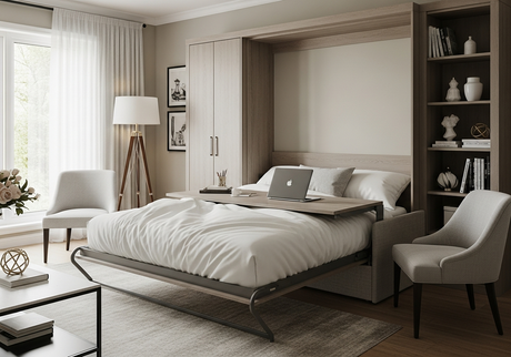 Horizontal Murphy Bed with Desk vs Bed-Only: Ideal for Home Office Setups