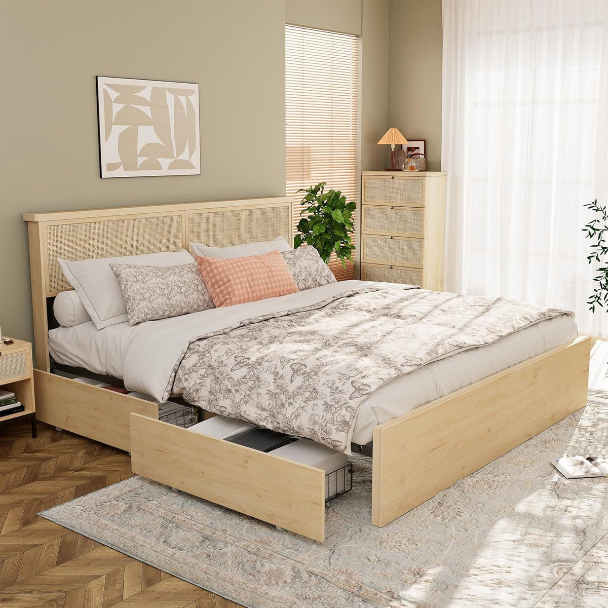 Yechen Rattan Bed Frames – Boho & Sustainable Bedroom Furniture – Page ...