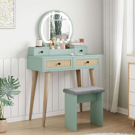 30" Vintage Makeup Vanity Table Set