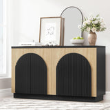 Arched Reeded Design Sideboard Buffet Cabinet