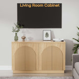 Arched Reeded Design Sideboard Buffet Cabinet