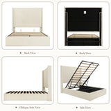 Yechen Hydraulic Lift Storage Bed 51.2" Tall Upholstered Headboard