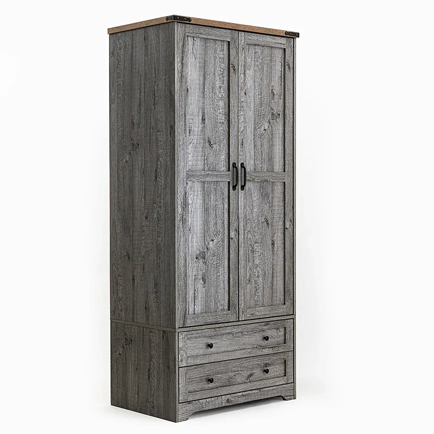 YECHEN 71" Modern Armoire Wardrobe: All-in-One Storage with 2 Drawers & Adjustable Shelves