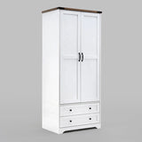 YECHEN 71" Modern Armoire Wardrobe: All-in-One Storage with 2 Drawers & Adjustable Shelves