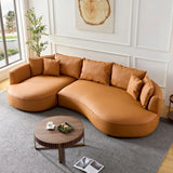 Mareno Leather Sectional Sofa