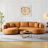 Mareno Leather Sectional Sofa