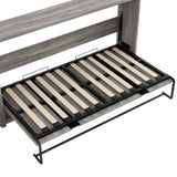 Twin Size Murphy Bed with 3 Drawers and LED Light