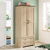 YECHEN 71" Modern Armoire Wardrobe: All-in-One Storage with 2 Drawers & Adjustable Shelves