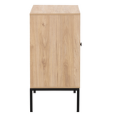 Sideboard Cabinet with Natural Rattan Decorated Doors