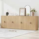 4 Doors Accent Fluted Sideboard Buffet Storage Cabinet