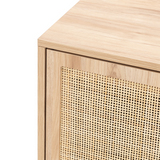Sideboard Cabinet with Natural Rattan Decorated Doors