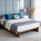 Yechen Solid Oak Platform Bed Frame | Dovetail Joinery, Wooden Slats, No Box Spring Needed