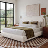Upholstered Boucle Platform Bed Frame, No Box Spring, 800 lb Capacity – Full & Queen