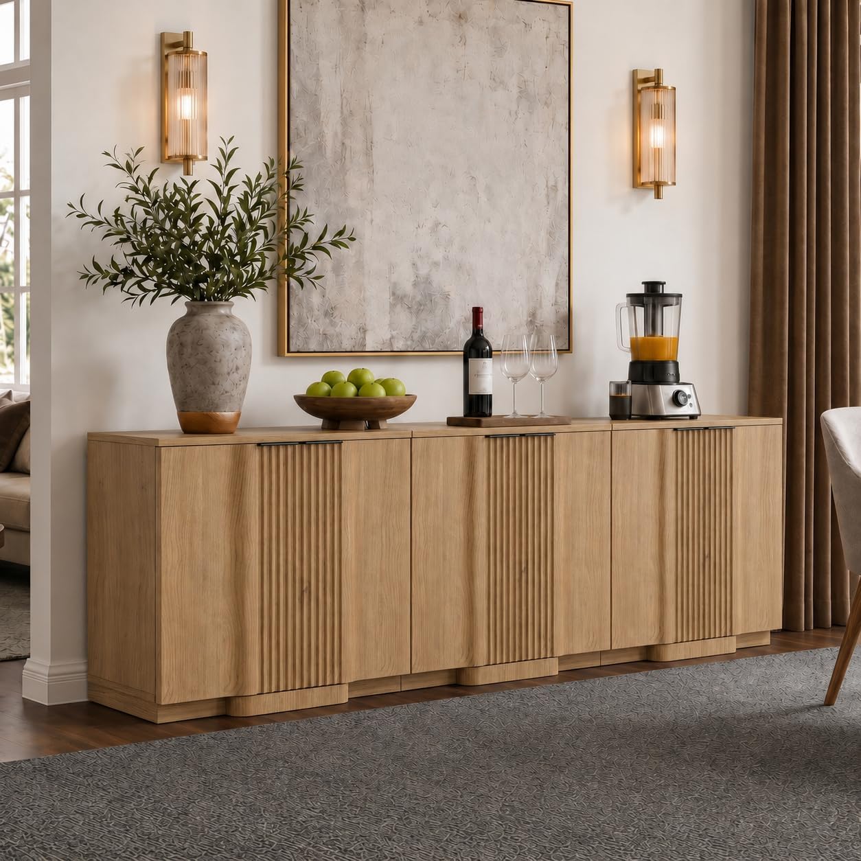31.5" Modern Buffet Cabinet  With Storage