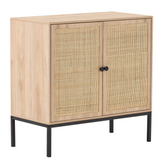 Sideboard Cabinet with Natural Rattan Decorated Doors