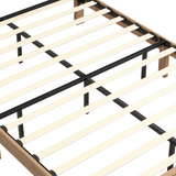 Rattan Boho Bed Frame with Headboard | Full Queen King | Natural Walnut Platform Bed