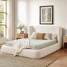 YECHEN Cloud Bed Frame - Upholstered Platform Bed, Tool-Free Assembly - Jordan Fnw Ivory (Queen/King)