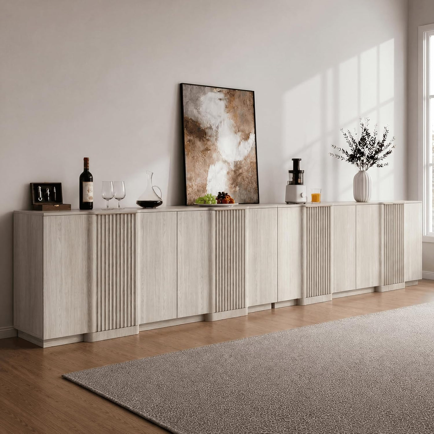 31.5" Modern Buffet Cabinet  With Storage