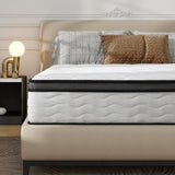 Hybrid Mattress in a Box | Pocket Coils & Memory Foam | Bamboo Cover | Full & Queen, 10" & 12"
