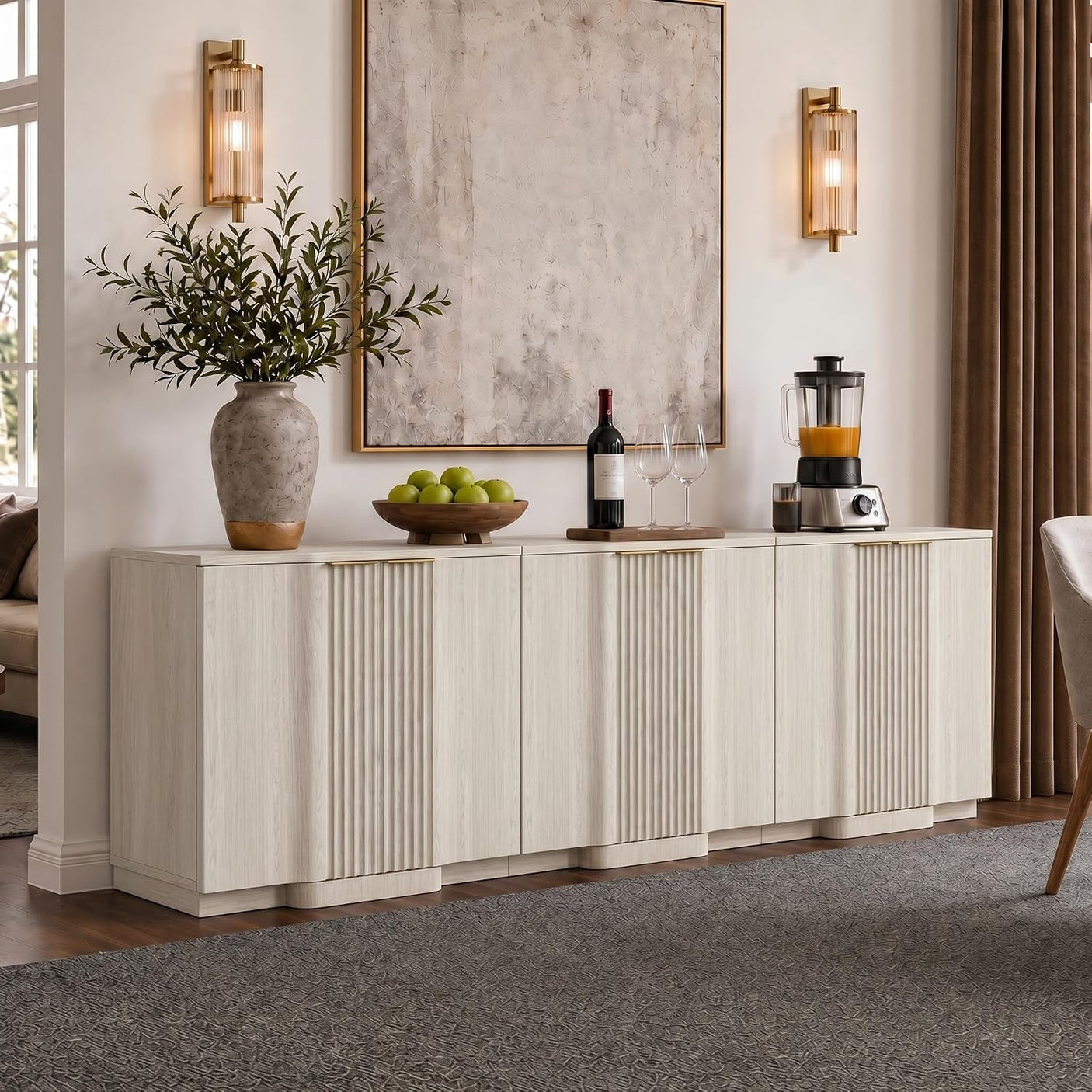 31.5" Modern Buffet Cabinet  With Storage