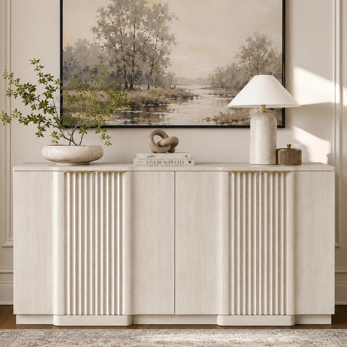 31.5" Modern Buffet Cabinet  With Storage