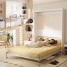 White Queen Murphy Bed with Fold-Down Desk | Yechen Home