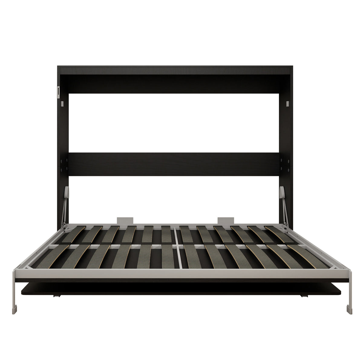 Queen Horizontal Murphy Bed with Desk – Black