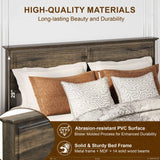 Farmhouse Queen Size Bed Frame with 4 Storage Drawers