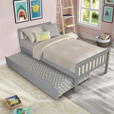 Twin Platform Bed with Trundle