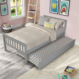 Twin Platform Bed with Trundle