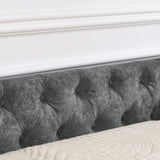 Modern Linen Upholstered Daybed with Double Drawers