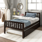 Twin Platform Bed with Trundle