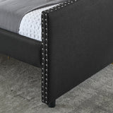 Modern Linen Upholstered Daybed with Double Drawers