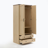 71" Modern Wooden Armoire Wardrobe Closet with Drawers & Shelves