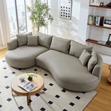 Mareno Leather Sectional Sofa