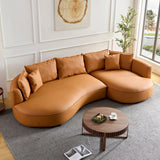 Mareno Leather Sectional Sofa