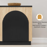 Arched Reeded Design Sideboard Buffet Cabinet