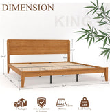 (Pre-Order) Yechen Bamboo Bed Frame | Japandi Platform Bed, 1000lbs, No Box Spring