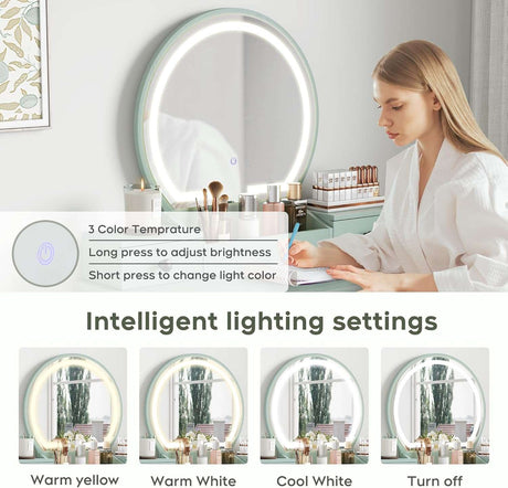 30" Vintage Makeup Vanity Table Set