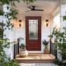 36x80 Red Fiberglass Entry Door – Frosted Glass, Left & Right Hand Inswing | Yechen Home