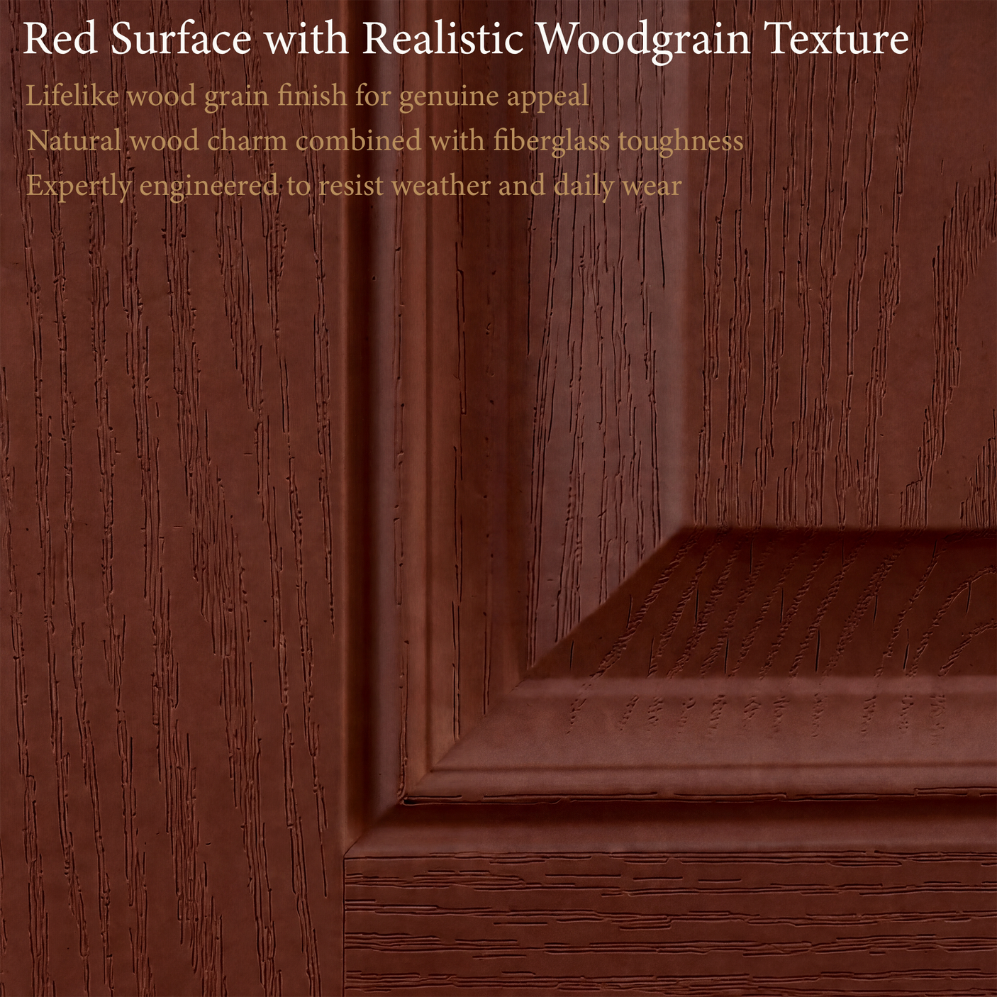 36x80 Red Fiberglass Entry Door – Frosted Glass, Left & Right Hand Inswing | Yechen Home