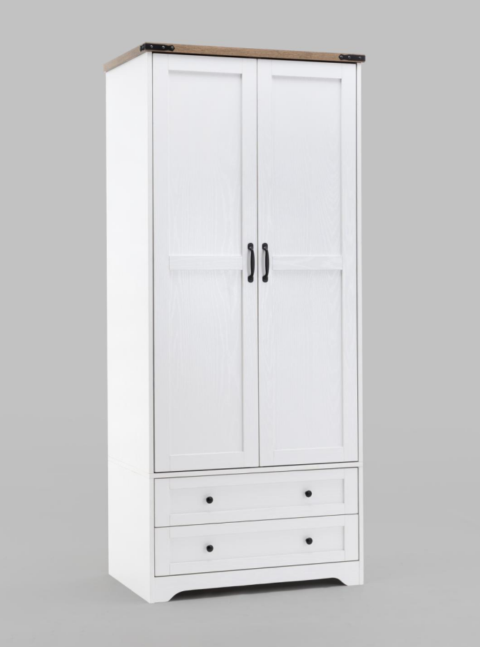 71" Modern Wooden Armoire Wardrobe Closet with Drawers & Shelves