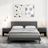 Large Modern Nightstand with Small Built-in Drawers